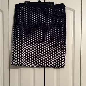 Tommy Hilfiger Navy and White Polka Dot Mini Skirt